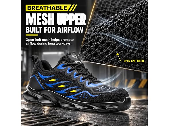 FLEXFORGE Mens Steel Toe Work Shoes