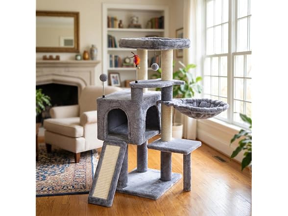 AIWIKIDE Cat Tree Has Scratching Toy with A Ball