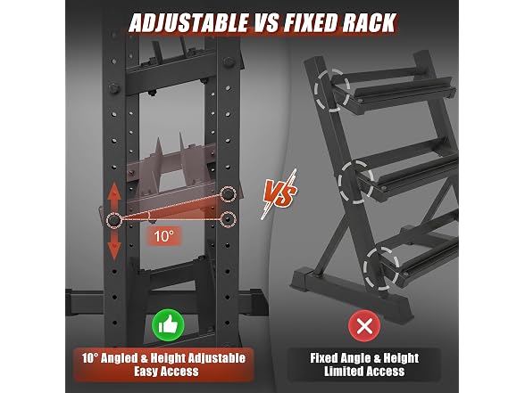 Jusgym 3-Tier Dumbbell Rack 1100LBS