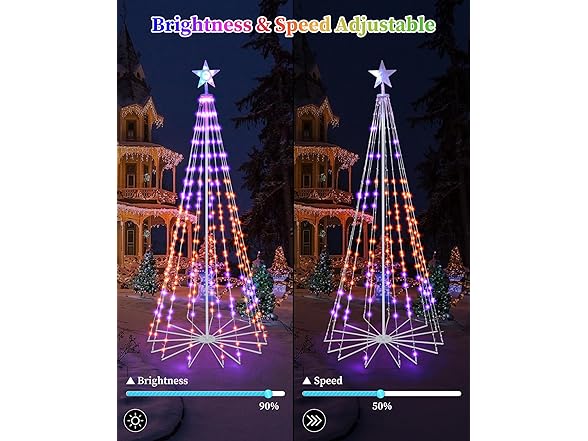Brightever 7FT 295 LED Smart Cone Christmas Tree