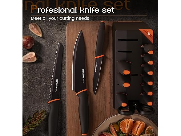 Astercook 15 Pcs Kitchen Knife Set