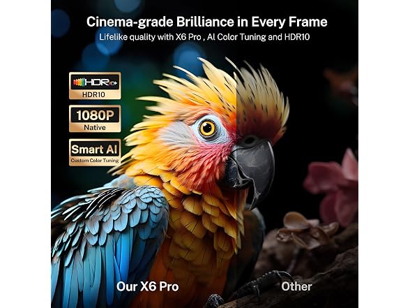 LYNCAST X6 Netflix Black Smart Projector