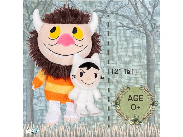 Where The Wild Things are Max & Moishe Duo Cuteeze Plush