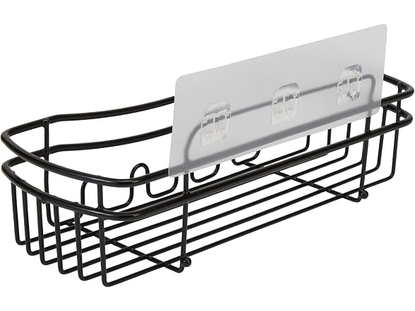 Bath Bliss Ultimate 3 Piece Adhesive Shower Caddy Set Black