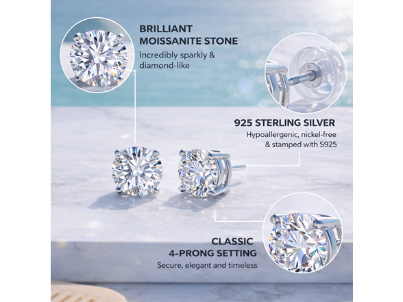 Moissanite Stud Earrings