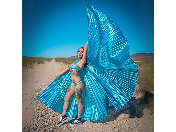 360 Degree Pleated Halter Isis Wings Costume