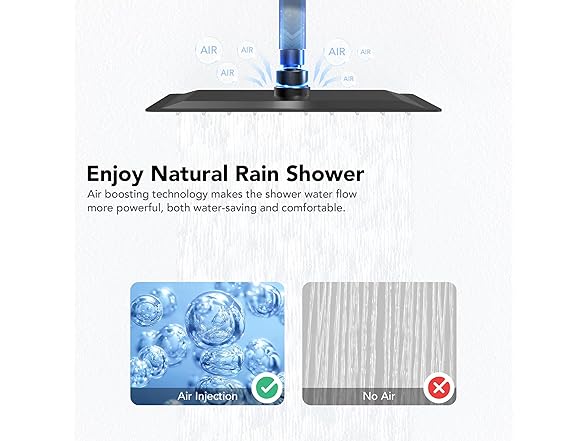 EVERSTEIN 12" Ceiling Mount Rainfall Shower System