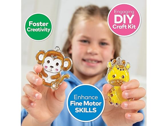 Fun Express Zoo Animal Suncatcher Keychains for Kids