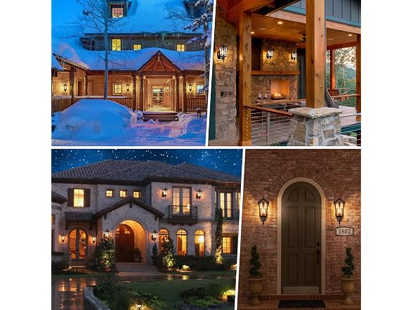 BesLowe 2-Pack Outdoor Wall Light Brown - Gallery 7