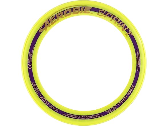 Aerobie Sprint Ring Outdoor Flying Disc - 10 Inches - Yellow
