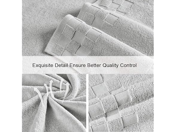 DIAOJIA Bath Towels - Soft 6-Pcs Gray Cotton