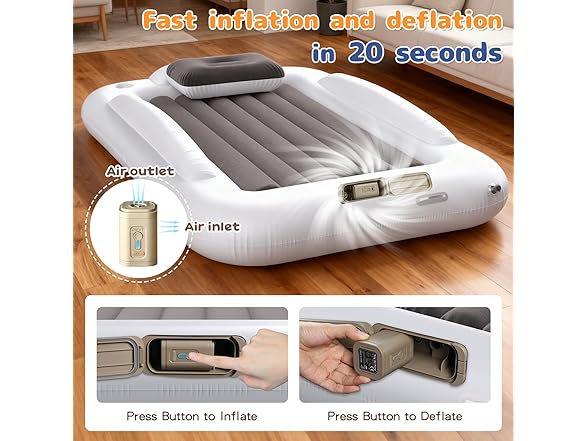 Abdtech Inflatable Toddler Travel Bed