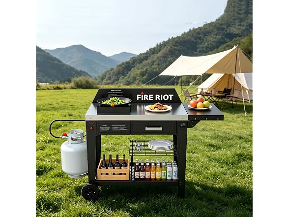 FIRERIOT 50K BTU Outdoor Propane Wok Station
