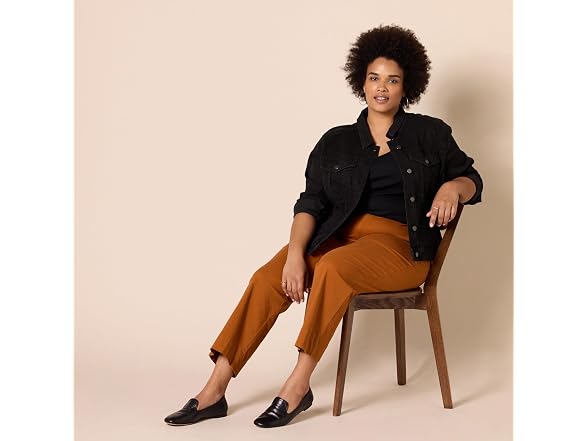 Amazon Essentials Women High-rise Pant Caramel