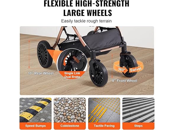 VEVOR Pet Stroller - 66 LB MAX