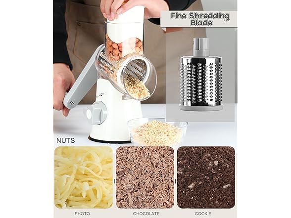 Ourokhome Rotary Cheese Grater Hand Crank