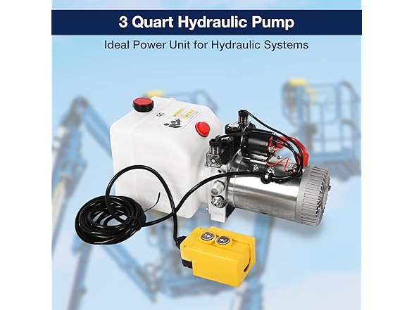 LFGUD 12V Hydraulic Power Unit 3200 PSI, Doubl