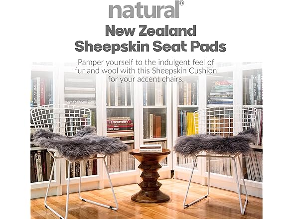 Natural Sheepskin Chairpad with Non-Slip