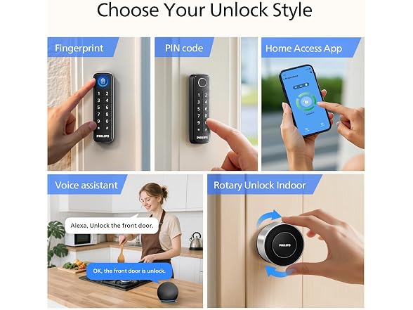 PHILIPS DDL230X-1HWP-SilverRetrofit Smart Lock with Keypa (Open Box)