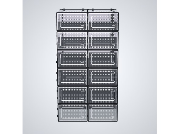 J&V Plastic Stackable Shoe Boxes 12Pk