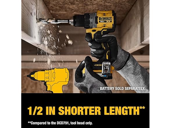 DEWALT DCD800B 20V Cordless Drill/Driver, Tool Only