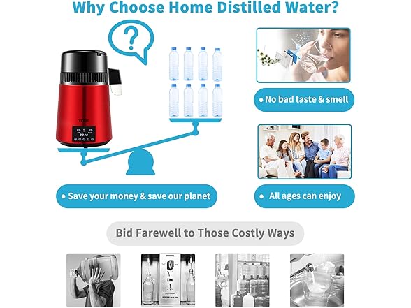VEVOR 1.1Gal Water Distiller