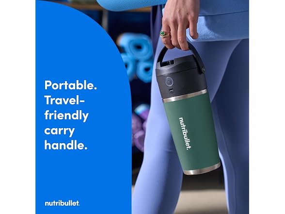 nutribullet Flip Portable Blender with Insulated Cup, Eucalyptus - Gallery 6