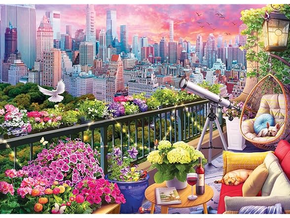 NY Rooftop Garden 1000 Piece Puzzle