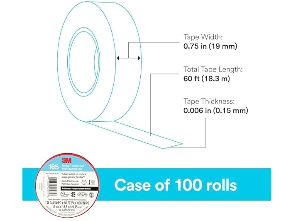 3M TEMFLEX Vinyl Electrical Tape 165