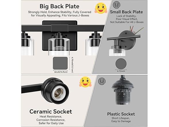 VerRon 5-Light Bathroom Light Fixtures, 31"