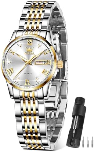 OLEVS Women’s Day Date Steel Watch