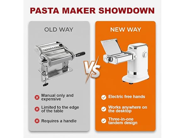 GVODE Silver Electric Pasta Maker Machine