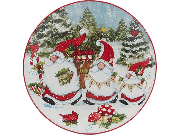 Christmas Gnomes 9" Salad/Dessert Plates
