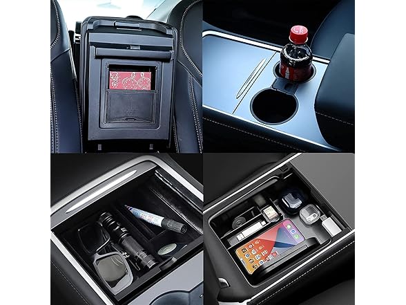 Luumtee Center Console Organizer Tray Kit 4pc