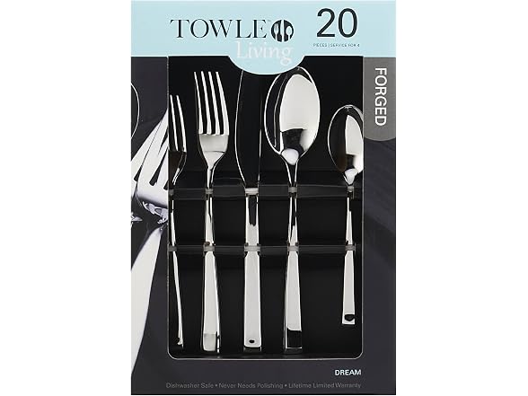 Towle Living Dream 20-Piece Stainless Steel Flatware Set