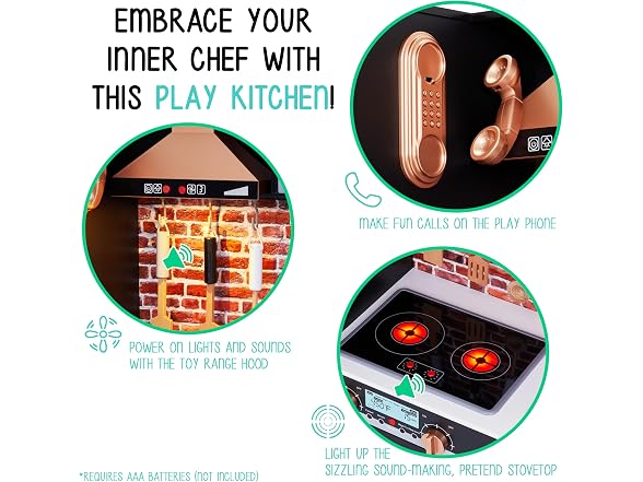 Dark Wooden Kitchen Playset