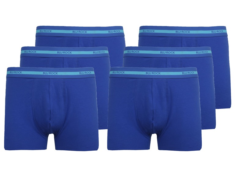 BLU ROCK WC-----J/MBB-565 / NV-NV / S Small Mens Cotton Flex Stretch Boxer Briefs Navy x6