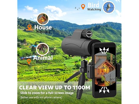 Asacam 80x100 Monocular Telescope
