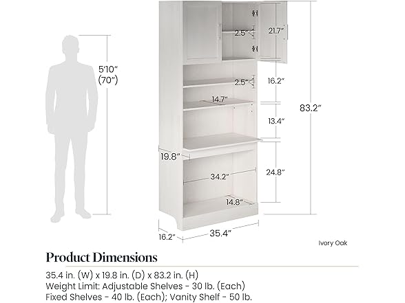Elba Vanity Modular Closet Unit
