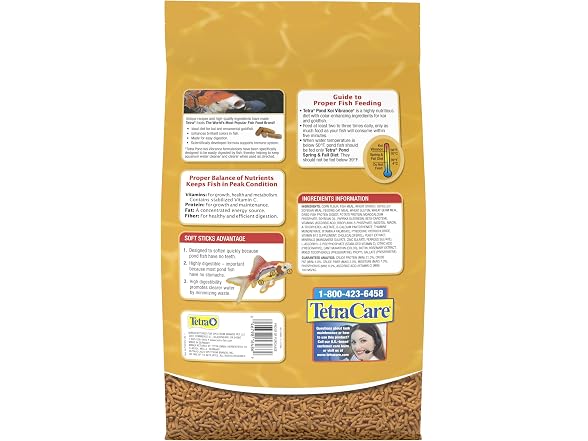 Tetra Pond Koi Vibrance Soft Sticks, Floatin