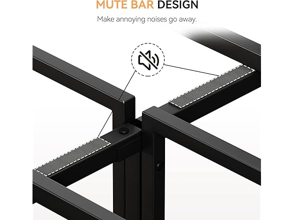 IDEALHOUSE Twin Bed Frame w/Wood Headboard