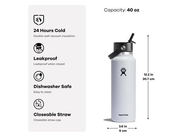 Hydro Flask Wide Flex Straw Cap, 40 oz, Agave