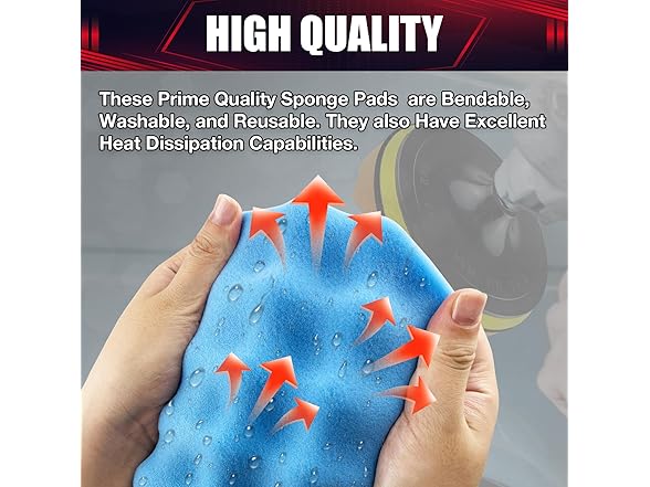 7PCS 7” Buffing and Polishing Pad Kit