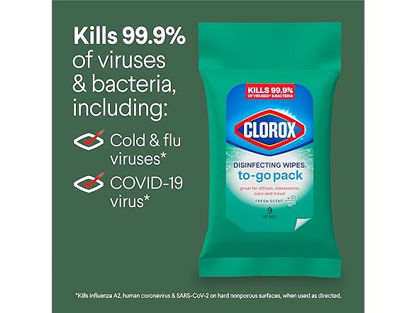 Clorox Travel Wipes 9ct