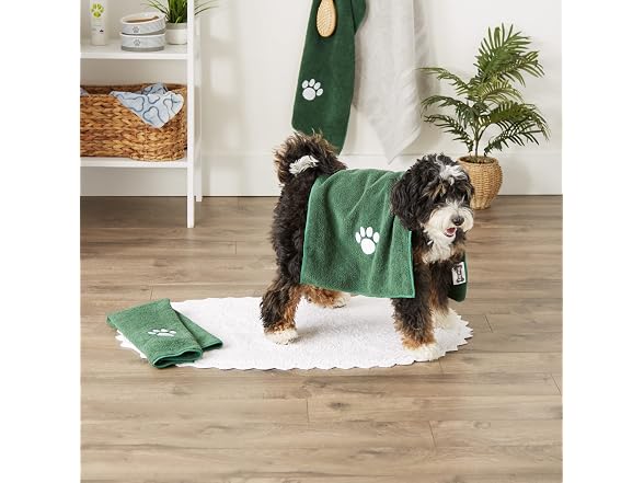 Bone Dry Pet Grooming, Embroidered Microfiber Towel