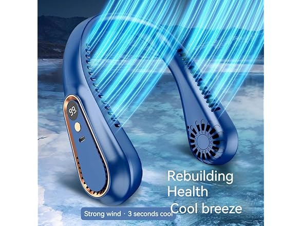 Generic Portable Neck Fan, USB Rechargeable Personal Fan