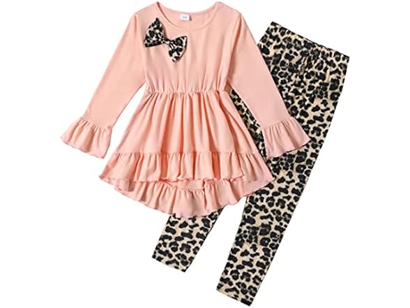 Axumity Kid Girls Clothes Ruffled Set