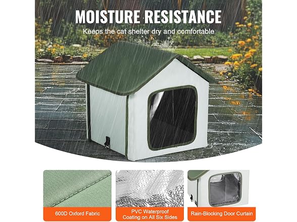 VEVOR Small Heated Cat House