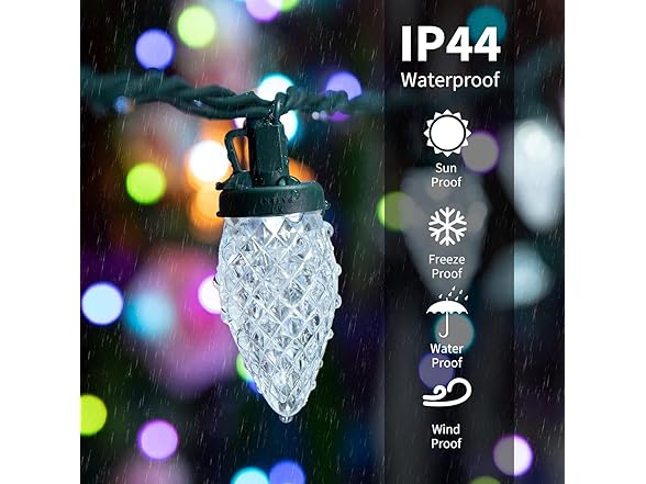 Brightown Minetom C9 Christmas Lights Outdoor, 100FT