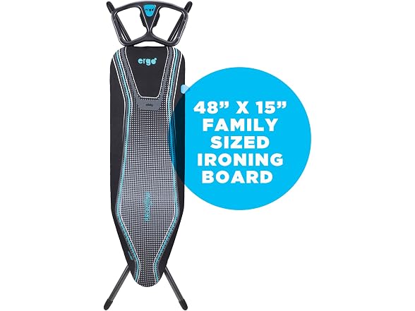 Minky Homecare Ergo Ironing Board, Black and Blue
